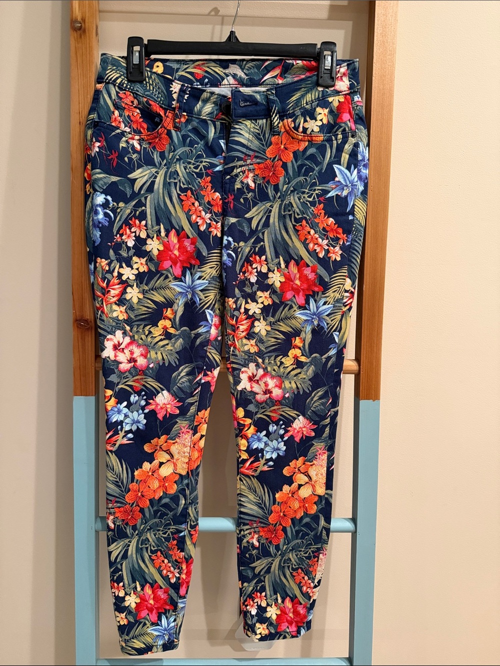 Tommy Bahama Floral Print Navy Women’s Jeans